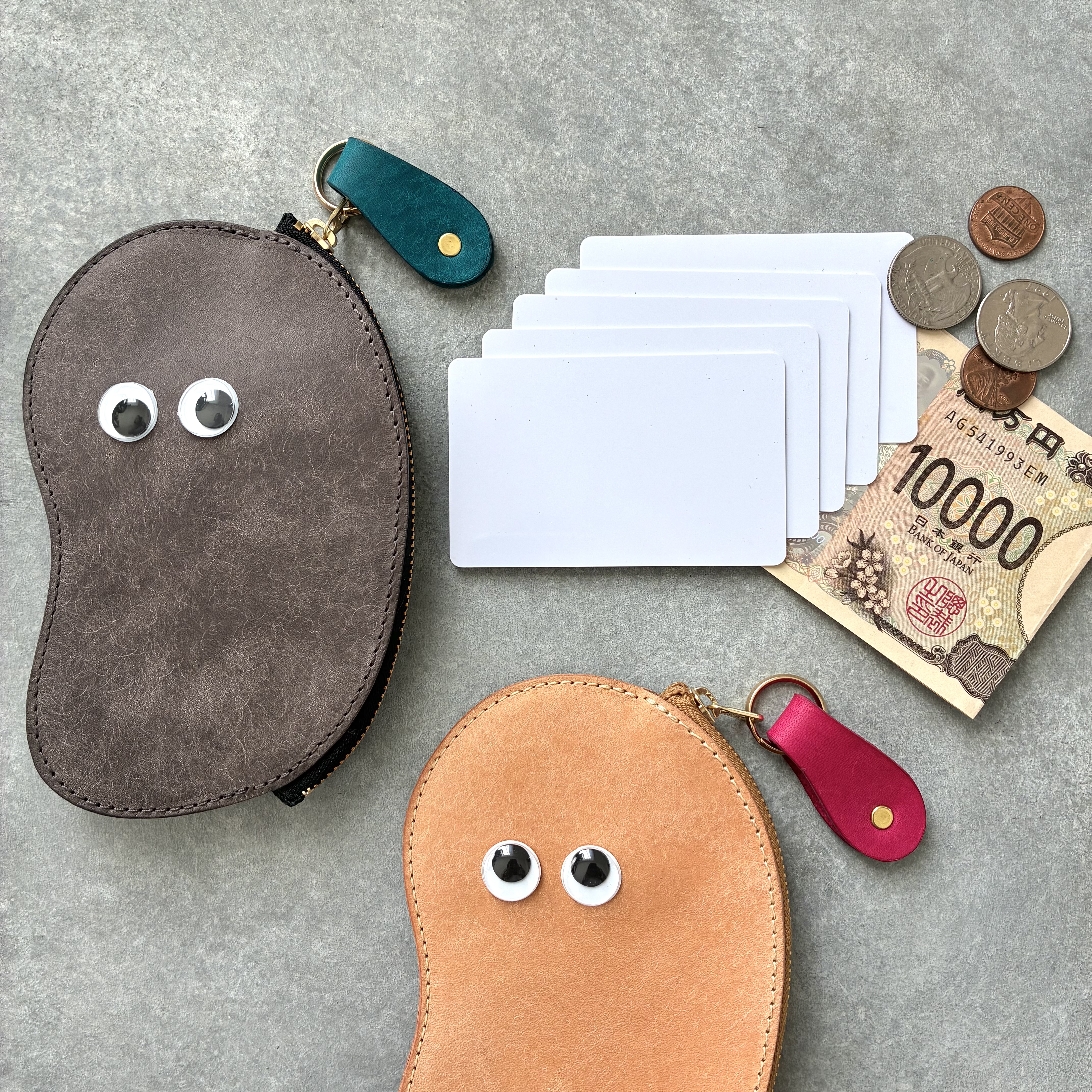 可愛いが止まらない!!上質お豆の薄型財布